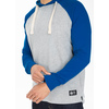 Longsleeve z kapturem Pit Bull Garment Washed Raglan Small Logo '21 - Szary/Niebieski