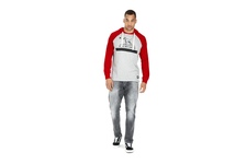 Longsleeve z kapturem Pit Bull Garment Washed Raglan California '21 - Szary/Czerwony