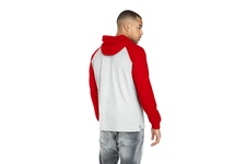 Longsleeve z kapturem Pit Bull Garment Washed Raglan California '21 - Szary/Czerwony