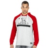 Longsleeve z kapturem Pit Bull Garment Washed Raglan California '21 - Szary/Czerwony