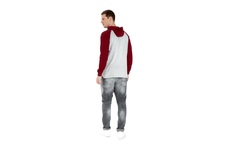Longsleeve z kapturem Pit Bull Garment Washed Raglan California '21 - Szary/Bordowy