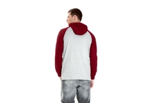 Longsleeve z kapturem Pit Bull Garment Washed Raglan California '21 - Szary/Bordowy