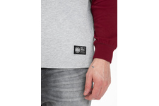 Longsleeve z kapturem Pit Bull Garment Washed Raglan California '21 - Szary/Bordowy