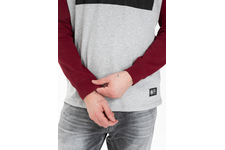 Longsleeve z kapturem Pit Bull Garment Washed Raglan California '21 - Szary/Bordowy