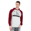 Longsleeve z kapturem Pit Bull Garment Washed Raglan California '21 - Szary/Bordowy