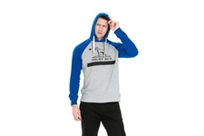 Longsleeve z kapturem Pit Bull Garment Washed Raglan California '21 - Szary/Niebieski