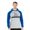 Longsleeve z kapturem Pit Bull Garment Washed Raglan California '21 - Szary/Niebieski