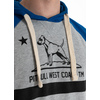 Longsleeve z kapturem Pit Bull Garment Washed Raglan California '21 - Szary/Niebieski