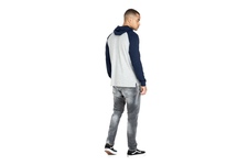Longsleeve z kapturem Pit Bull Garment Washed Raglan California '21 - Szary/Granatowy
