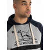Longsleeve z kapturem Pit Bull Garment Washed Raglan California '21 - Szary/Granatowy