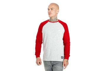 Longsleeve Pit Bull Garment Washed Raglan Small Logo '21 - Szary/Czerwony