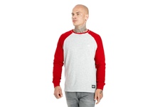 Longsleeve Pit Bull Garment Washed Raglan Small Logo '21 - Szary/Czerwony