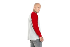 Longsleeve Pit Bull Garment Washed Raglan Small Logo '21 - Szary/Czerwony