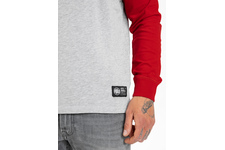 Longsleeve Pit Bull Garment Washed Raglan Small Logo '21 - Szary/Czerwony
