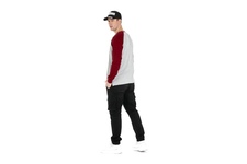 Longsleeve Pit Bull Garment Washed Raglan Small Logo '21 - Szary/Bordowy