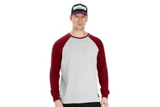 Longsleeve Pit Bull Garment Washed Raglan Small Logo '21 - Szary/Bordowy