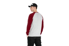 Longsleeve Pit Bull Garment Washed Raglan Small Logo '21 - Szary/Bordowy