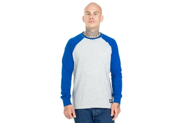 Longsleeve Pit Bull Garment Washed Raglan Small Logo '21 - Szary/Niebieski