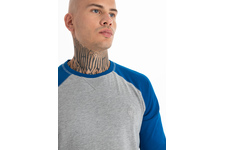 Longsleeve Pit Bull Garment Washed Raglan Small Logo '21 - Szary/Niebieski