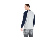 Longsleeve Pit Bull Garment Washed Raglan Small Logo '21 - Szary/Granatowy
