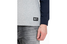 Longsleeve Pit Bull Garment Washed Raglan Small Logo '21 - Szary/Granatowy