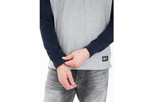 Longsleeve Pit Bull Garment Washed Raglan Small Logo '21 - Szary/Granatowy