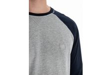 Longsleeve Pit Bull Garment Washed Raglan Small Logo '21 - Szary/Granatowy