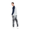 Longsleeve Pit Bull Garment Washed Raglan Small Logo '21 - Szary/Granatowy