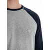 Longsleeve Pit Bull Garment Washed Raglan Small Logo '21 - Szary/Granatowy