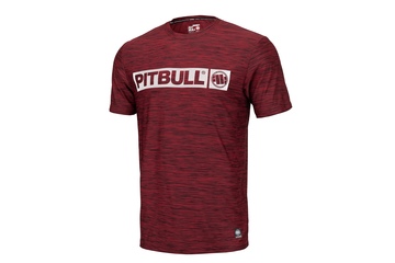 Koszulka Pit Bull Casual Sport Hilltop '21 - Bordowy Melanż
