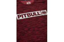 Koszulka Pit Bull Casual Sport Hilltop '21 - Bordowy Melanż