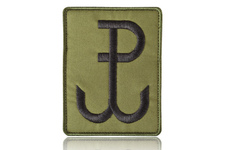naszywka velcro Polska Walcząca 7 x 9 cm olive green