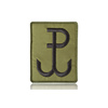 naszywka velcro Polska Walcząca 7 x 9 cm olive green