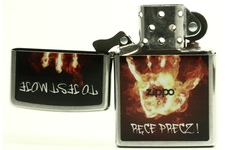 Zapalniczka ZIPPO Ręce precz, Brushed Chrome