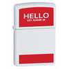 Zapalniczka ZIPPO Hello My Name Is, White Matte