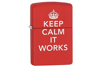 Zapalniczka ZIPPO Keep Calm It Works, Red Matte