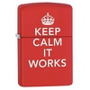 Zapalniczka ZIPPO Keep Calm It Works, Red Matte