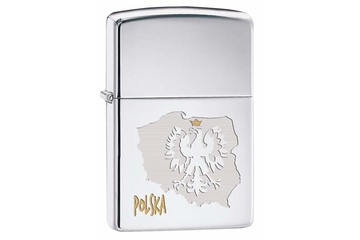 Zapalniczka ZIPPO Poland Map, High Polish Chrome