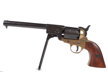 Replika rewolweru Colt Navy z 1851r, złoto-czarne wykończenie