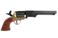 Replika rewolweru Colt Navy z 1851r, złoto-czarne wykończenie