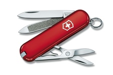 Scyzoryk Victorinox Classic ze skórzanym etui, czerwony, Celidor, 58 mm