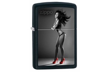 Zapalniczka ZIPPO Czerwone Buty- para 7,Black Matte