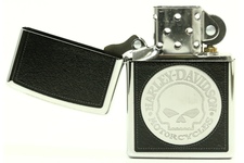 Zapalniczka ZIPPO Harley-Davidson Skull, High Polish Chrome