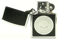 Zapalniczka ZIPPO Harley-Davidson Skull, High Polish Chrome