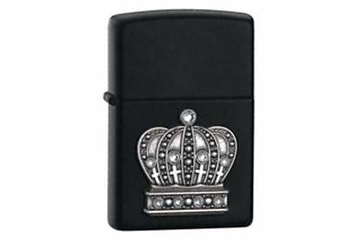 Zapalniczka ZIPPO The King of Bling Emblem Black Matte