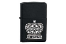 Zapalniczka ZIPPO The King of Bling Emblem Black Matte