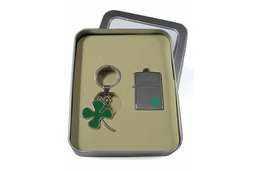 Zestaw GOOD LUCK- zap.zippo i brelok, w puszce