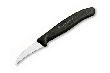 Nóż kuchenny Victorinox do jarzyn, zagięty, 6 cm, czarny