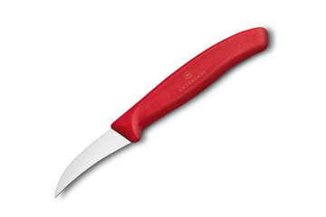 Nóż kuchenny Victorinox do jarzyn, zagięty, 6 cm, czerwony