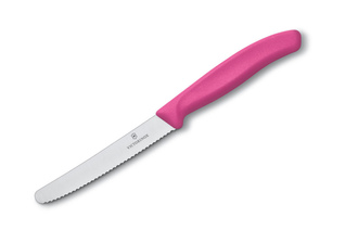 Nóż kuchenny Victorinox do pomidorów, ząbkowany, 11 cm, różowy